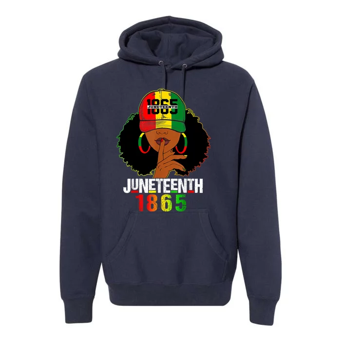 Juneteenth 1865 Celebrate Freedom Celebrating Black Women Premium Hoodie