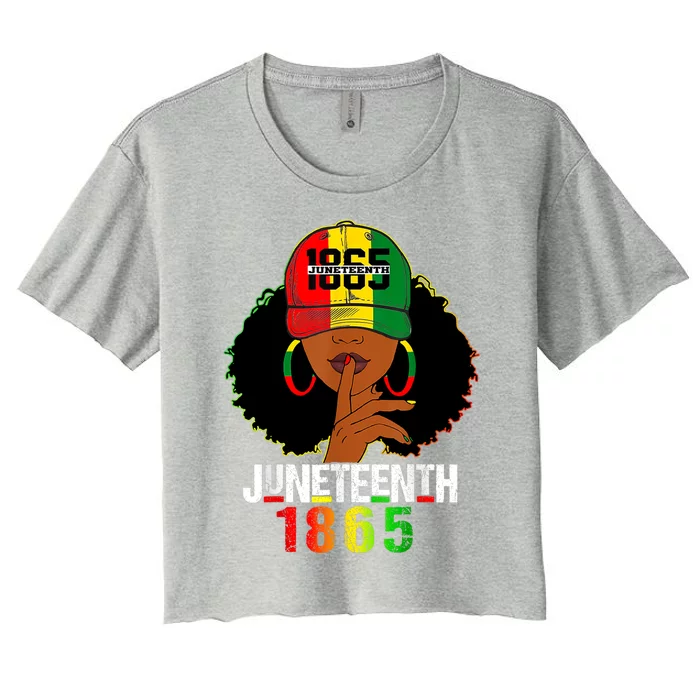 Juneteenth 1865 Celebrate Freedom Celebrating Black Women Women's Crop Top Tee