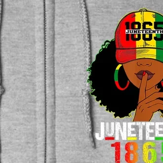 Juneteenth 1865 Celebrate Freedom Celebrating Black Women Full Zip Hoodie