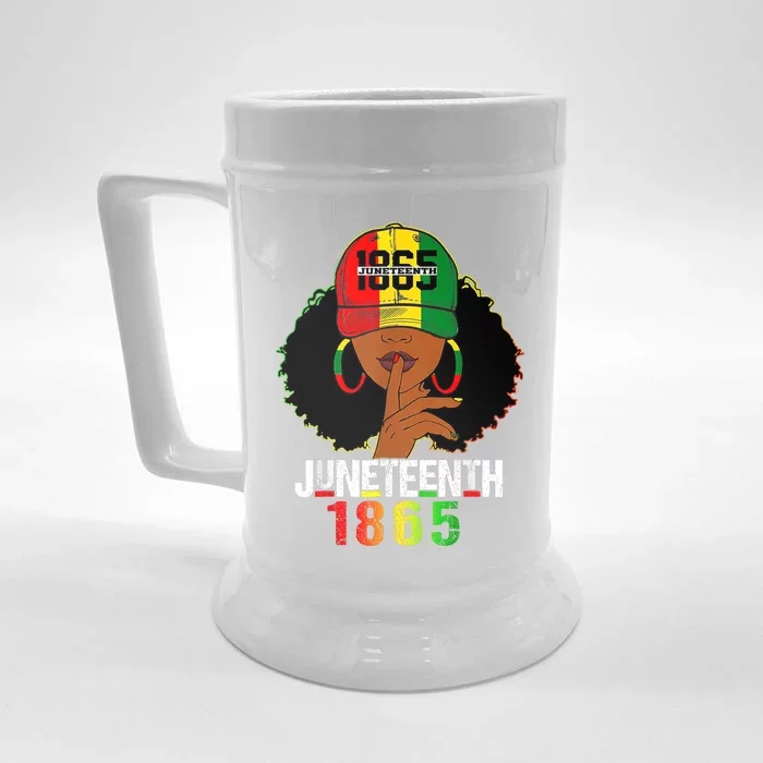 Juneteenth 1865 Celebrate Freedom Celebrating Black Women Front & Back Beer Stein