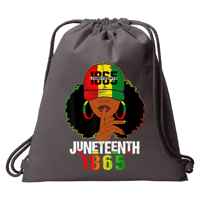 Juneteenth 1865 Celebrate Freedom Celebrating Black Women Drawstring Bag