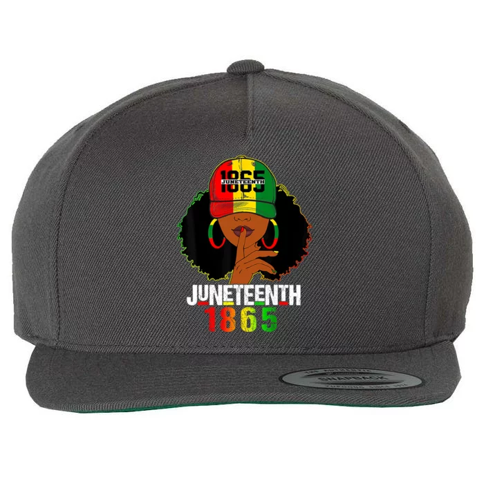 Juneteenth 1865 Celebrate Freedom Celebrating Black Women Wool Snapback Cap