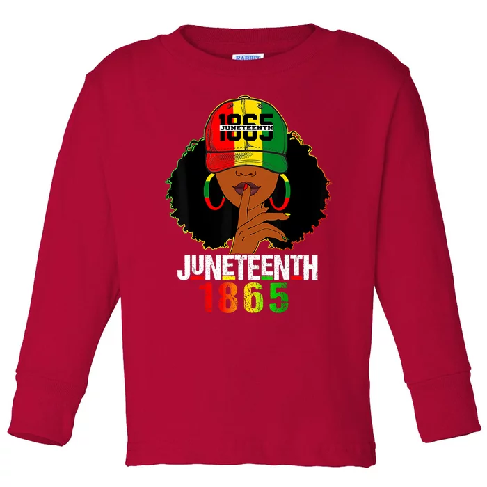 Juneteenth 1865 Celebrate Freedom Celebrating Black Women Toddler Long Sleeve Shirt