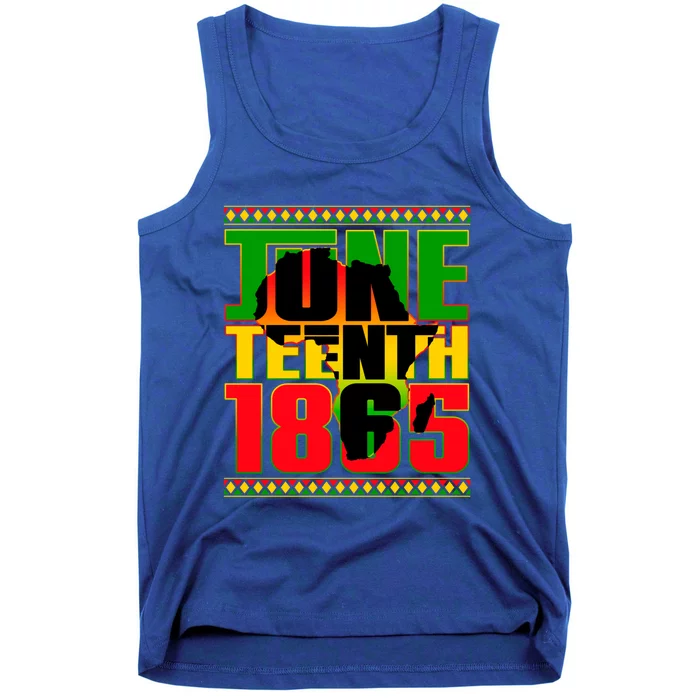 Juneteenth 1865 Celebrating Black Freedom Independence Day Meaningful Gift Tank Top