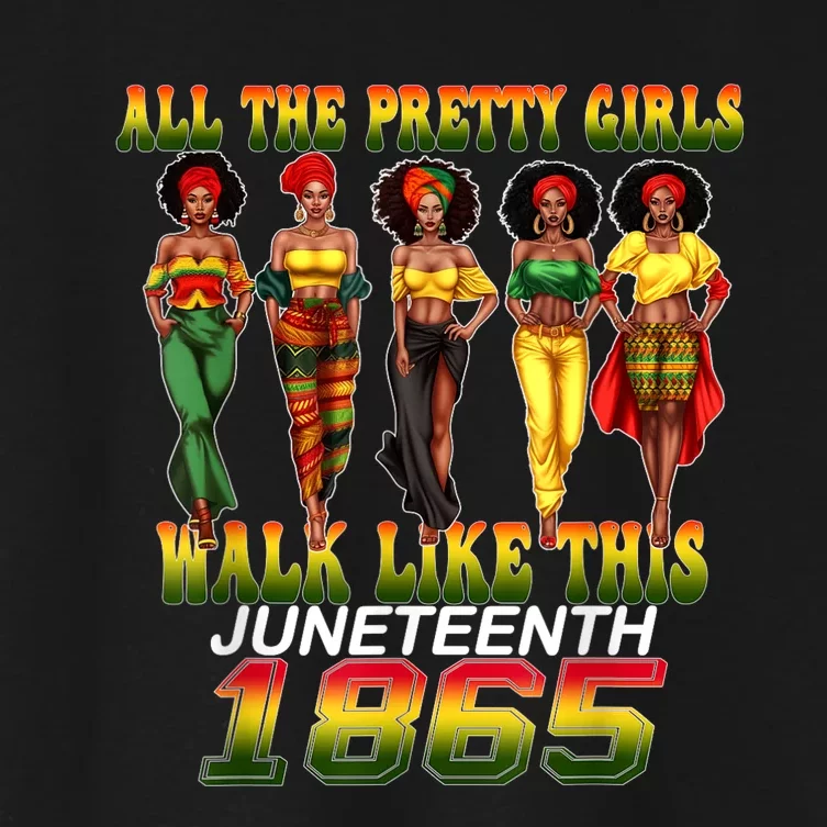 Juneteenth 1865 Celebrate Freedom Celebrating Black Women's Crop Top Tee