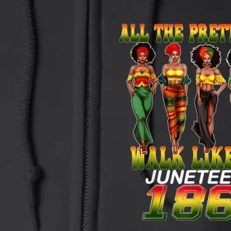 Juneteenth 1865 Celebrate Freedom Celebrating Black Full Zip Hoodie