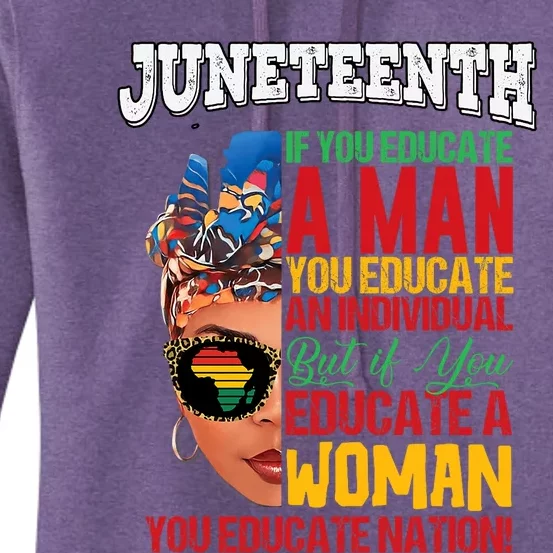 Juneteenth 1865 Celebrating Black Women Our Black Mothers Women's Pullover Hoodie