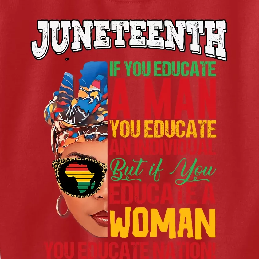 Juneteenth 1865 Celebrating Black Women Our Black Mothers Kids Sweatshirt