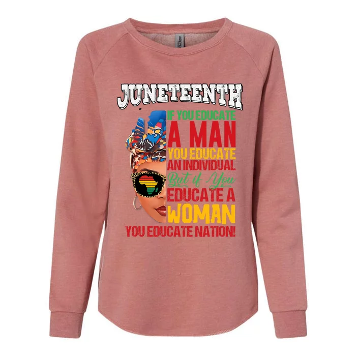 Juneteenth 1865 Celebrating Black Women Our Black Mothers Womens California Wash Sweatshirt