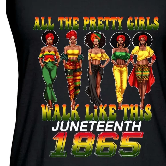 Juneteenth 1865 Celebrate Freedom Celebrating Ladies Essential Flowy Tank