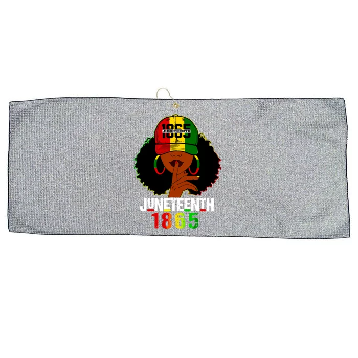 Juneteenth 1865 Celebrate Freedom Celebrating Black Women Large Microfiber Waffle Golf Towel