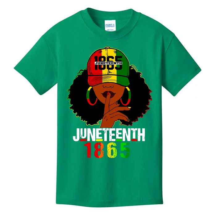 Juneteenth 1865 Celebrate Freedom Celebrating Black Women Kids T-Shirt