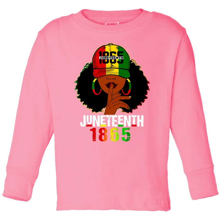 Juneteenth 1865 Celebrate Freedom Celebrating Black Women Toddler Long Sleeve Shirt