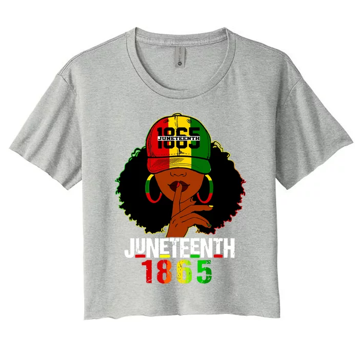 Juneteenth 1865 Celebrate Freedom Celebrating Black Women Women's Crop Top Tee