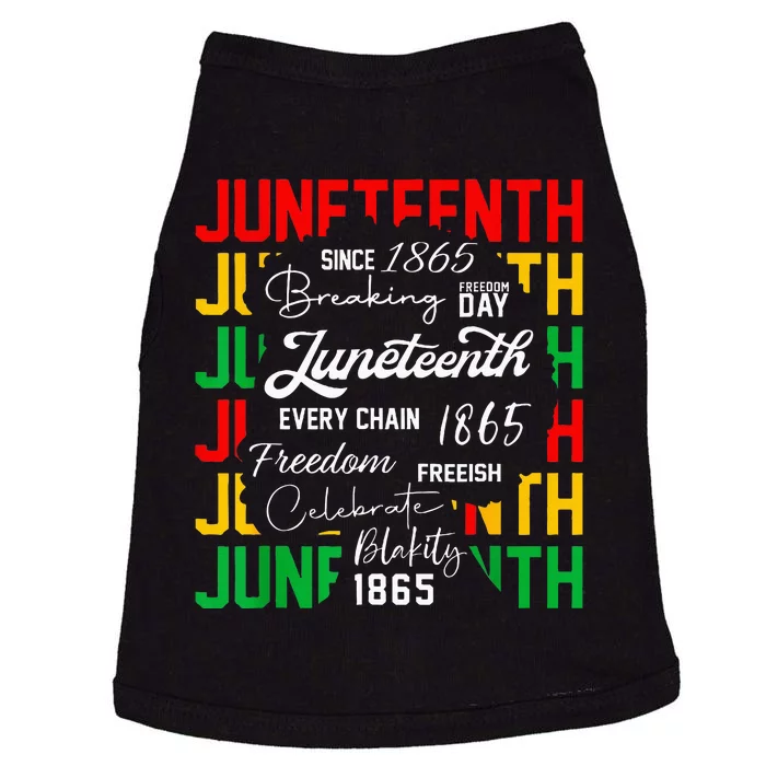 Juneteenth 1865 Celebrate Freedom Celebrating Black Women Doggie Tank