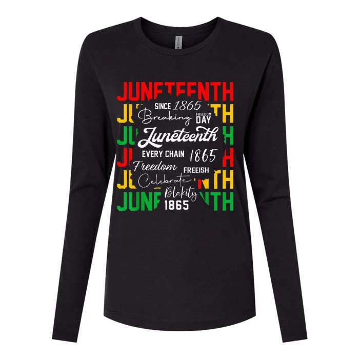 Juneteenth 1865 Celebrate Freedom Celebrating Black Women Womens Cotton Relaxed Long Sleeve T-Shirt