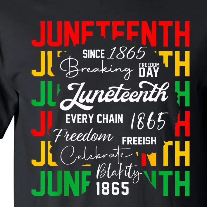 Juneteenth 1865 Celebrate Freedom Celebrating Black Women Tall T-Shirt