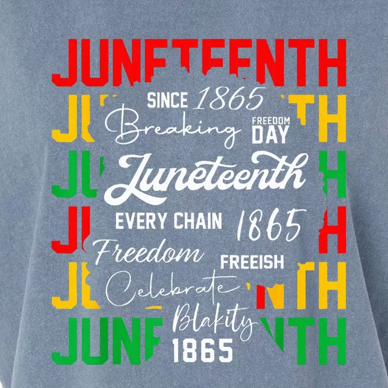 Juneteenth 1865 Celebrate Freedom Celebrating Black Women Garment-Dyed Women's Muscle Tee