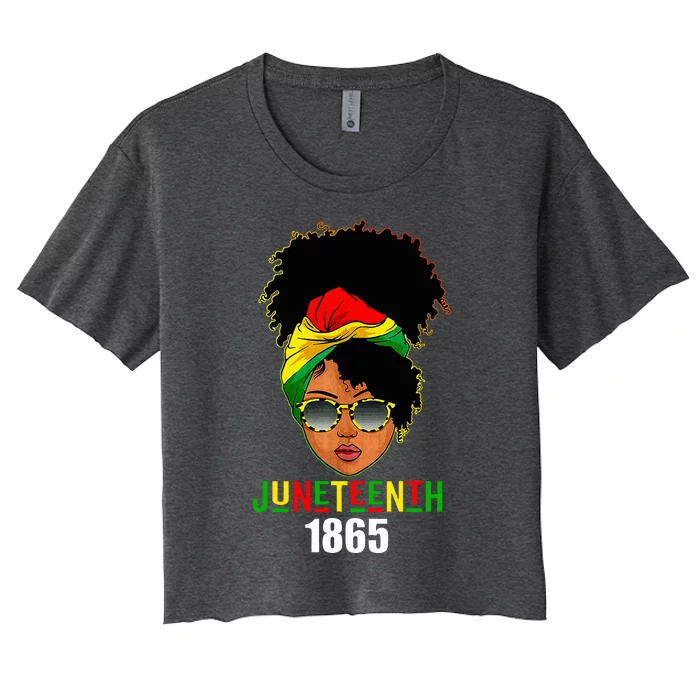 Juneteenth 1865 Celebrate Freedom Celebrating Women's Crop Top Tee