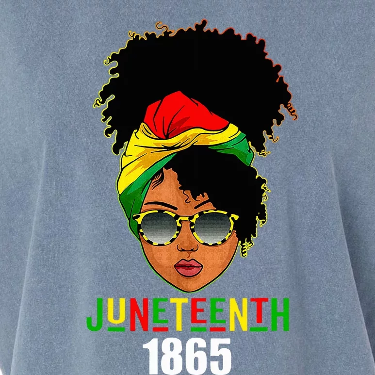 Juneteenth 1865 Celebrate Freedom Celebrating Garment-Dyed Women's Muscle Tee