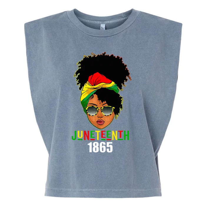 Juneteenth 1865 Celebrate Freedom Celebrating Garment-Dyed Women's Muscle Tee