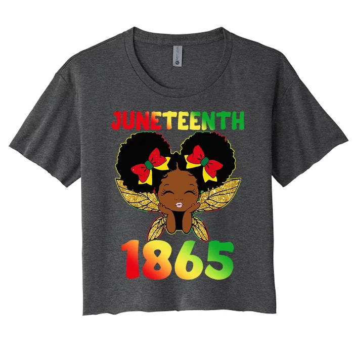 Juneteenth 1865 Celebrate Freedom Day Women's Crop Top Tee