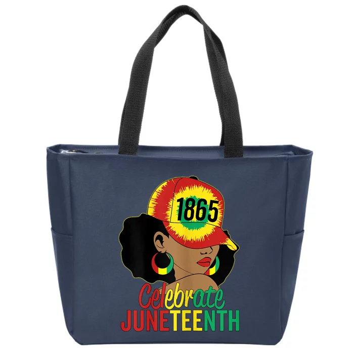 Juneteenth 1865 Celebrate Freedom Day African American Zip Tote Bag