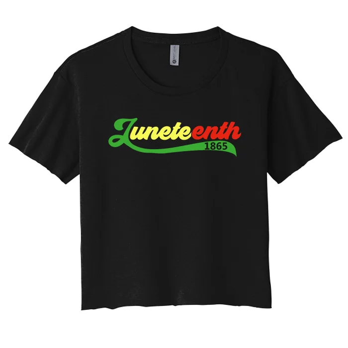 Juneteenth 1865 Celebration Graphic Women's Crop Top Tee