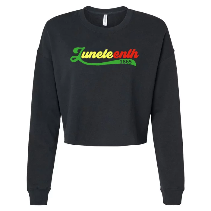 Juneteenth 1865 Celebration Graphic Cropped Pullover Crew