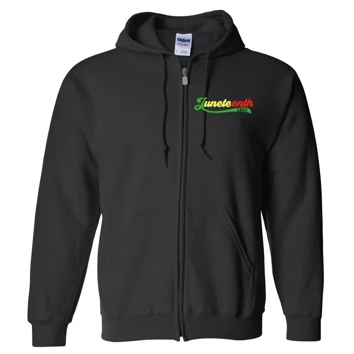 Juneteenth 1865 Celebration Graphic Full Zip Hoodie