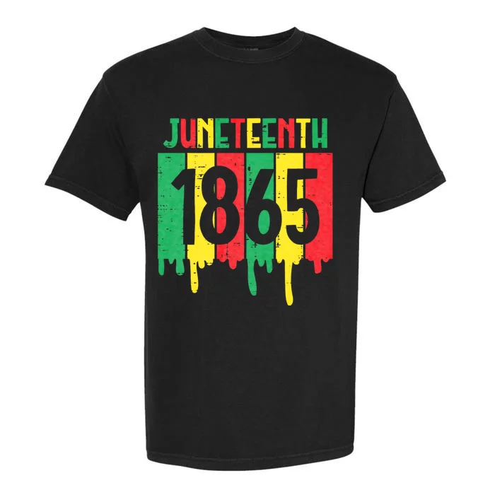 Juneteenth 1865 Drip African American Garment-Dyed Heavyweight T-Shirt