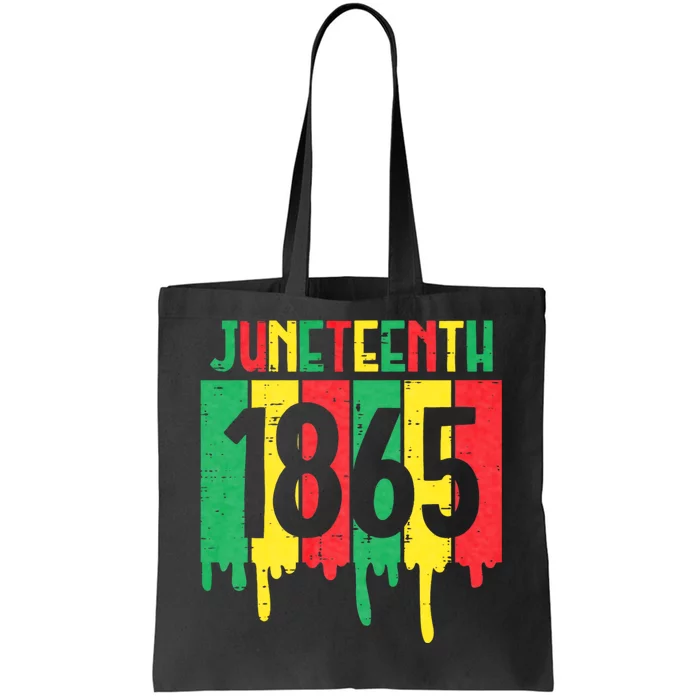 Juneteenth 1865 Drip African American Tote Bag