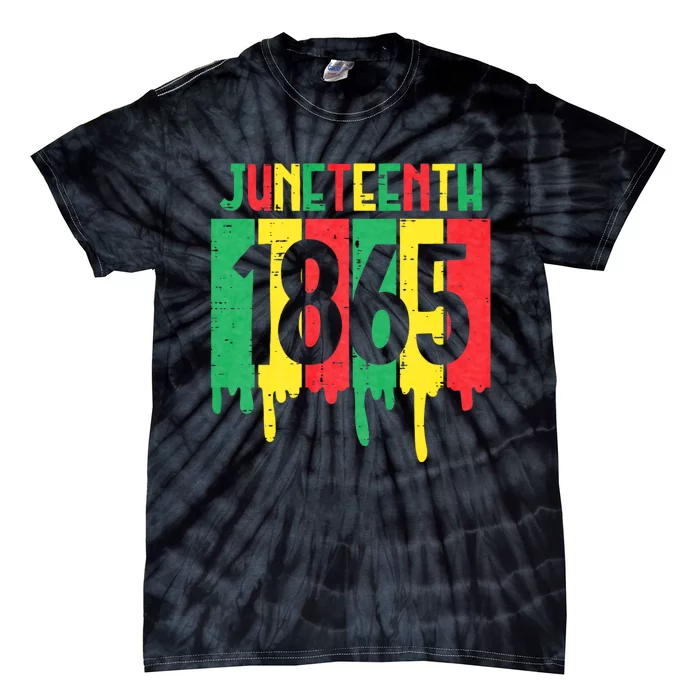 Juneteenth 1865 Drip African American Tie-Dye T-Shirt