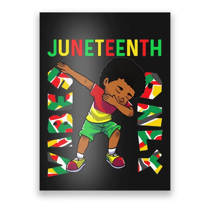 Juneteenth 1865 Dabbing Vibes Only Black African Poster