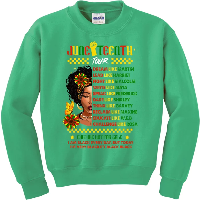 Juneteenth 1865 Dream Like Leader Black History Kids Sweatshirt