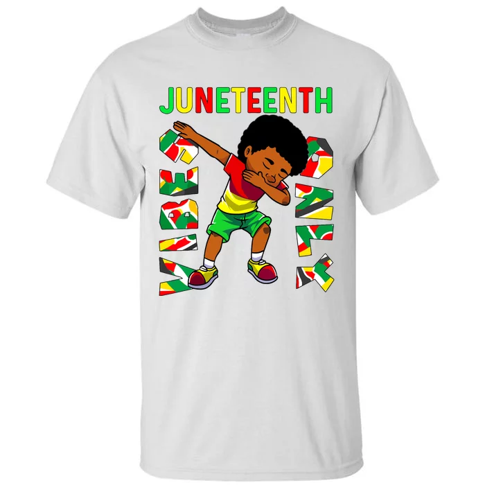 Juneteenth 1865 Dabbing Vibes Only Black African Boy Tall T-Shirt