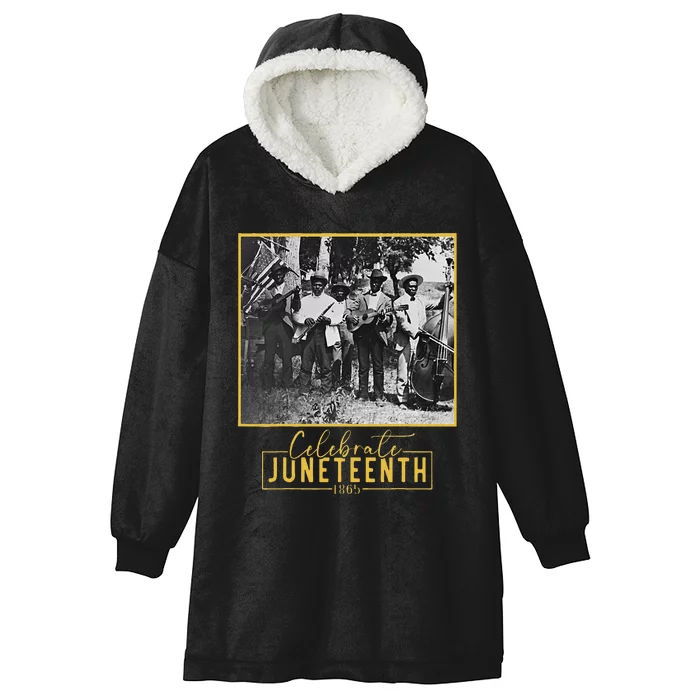 Juneteenth 1900 Emancipation Day Celebration Band Hooded Wearable Blanket