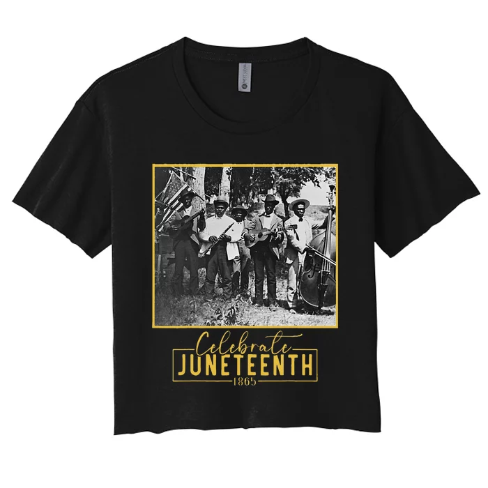 Juneteenth 1900 Emancipation Day Celebration Band Women's Crop Top Tee