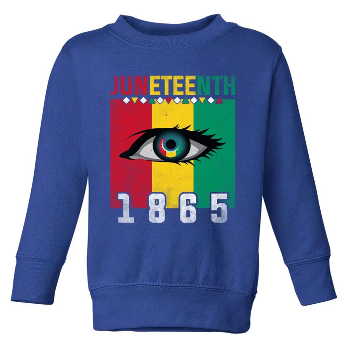 Juneteenth 1865 Eye Graphic Black History African American Gift Toddler Sweatshirt