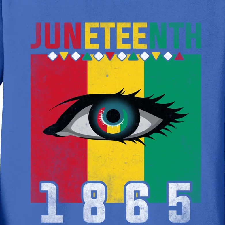 Juneteenth 1865 Eye Graphic Black History African American Gift Kids Long Sleeve Shirt