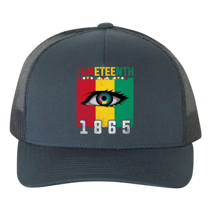 Juneteenth 1865 Eye Graphic Black History African American Gift Yupoong Adult 5-Panel Trucker Hat