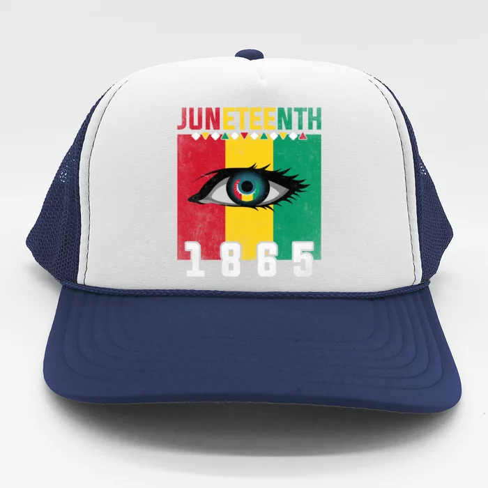 Juneteenth 1865 Eye Graphic Black History African American Gift Trucker Hat