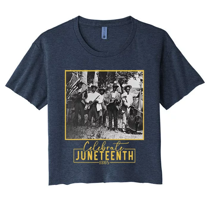 Juneteenth 1900 Emancipation Day Celebration Band Women's Crop Top Tee