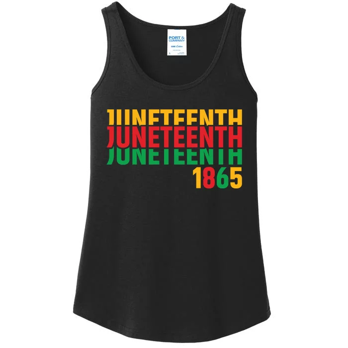 Juneteenth 1865 Freedom Celebration Graphic Ladies Essential Tank