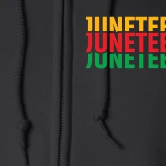 Juneteenth 1865 Freedom Celebration Graphic Full Zip Hoodie