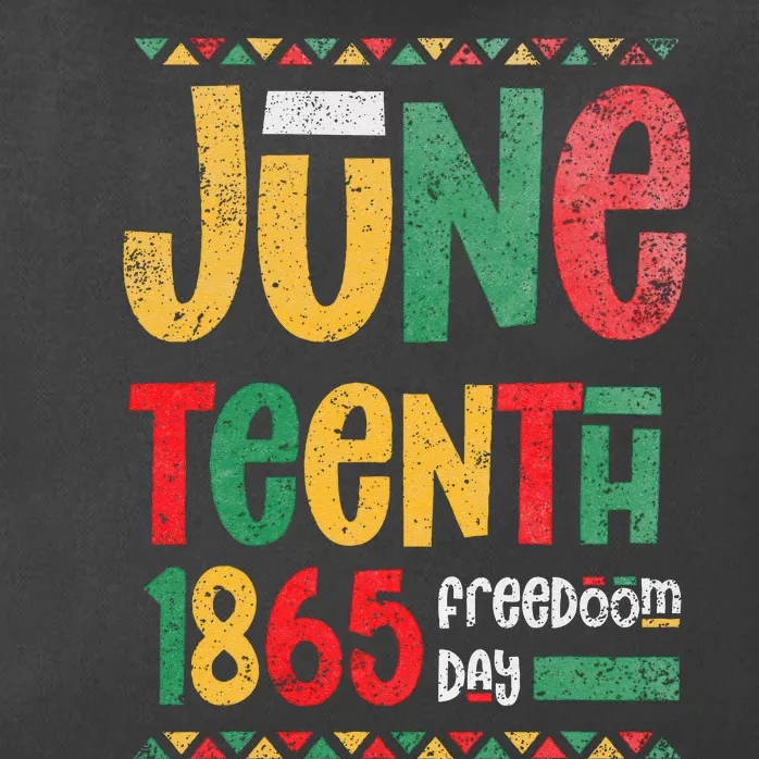 Juneteenth 1865 Freedom Day Celebrate Black History Zip Tote Bag