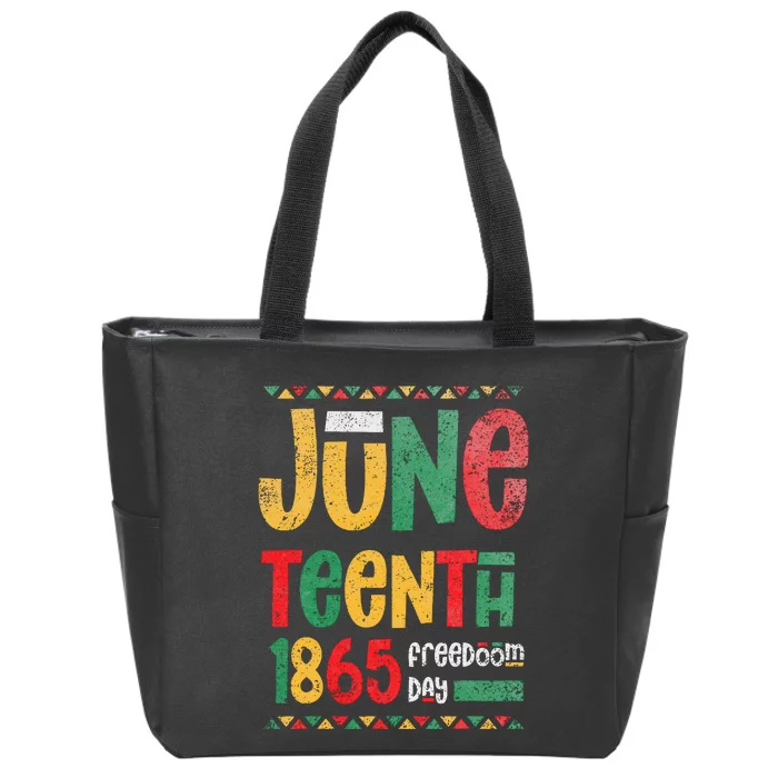 Juneteenth 1865 Freedom Day Celebrate Black History Zip Tote Bag