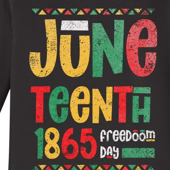 Juneteenth 1865 Freedom Day Celebrate Black History Baby Long Sleeve Bodysuit