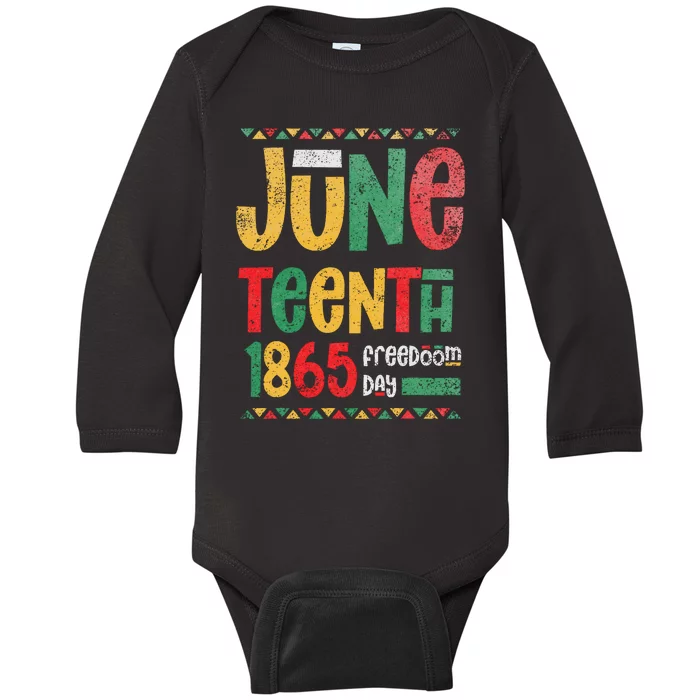 Juneteenth 1865 Freedom Day Celebrate Black History Baby Long Sleeve Bodysuit