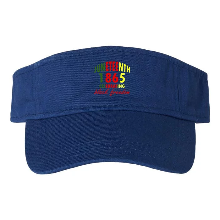 Junenth 1865 Freedom Celebrate Celebrating Junenth Gift Valucap Bio-Washed Visor